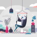 working from home illustration