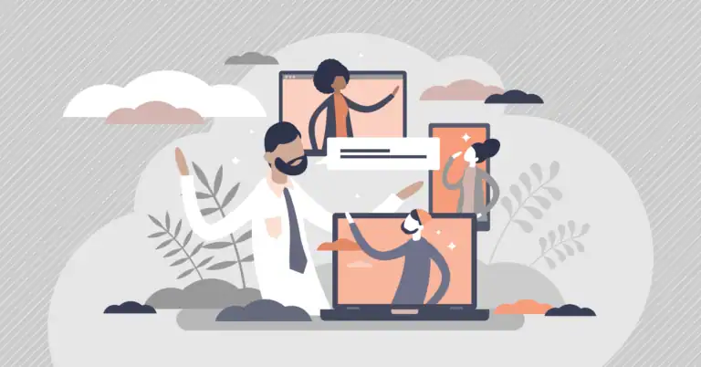 virtual communication illustration