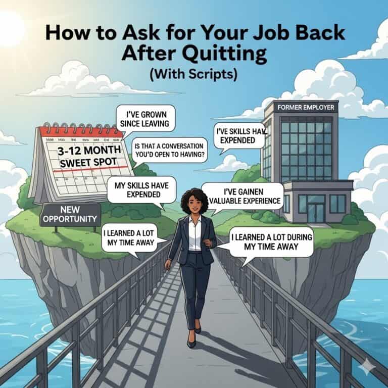 how to ask for job back illustration