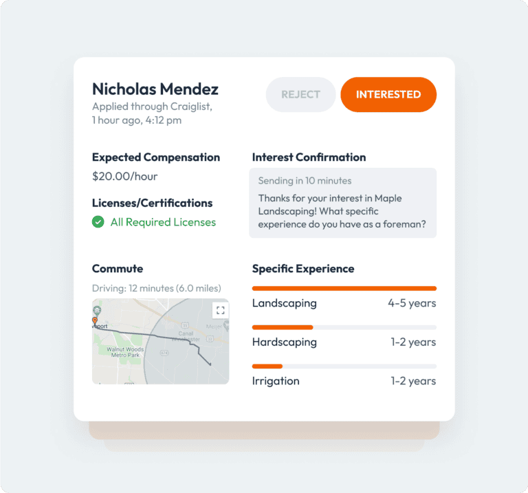 Team Engine: Applicant profile