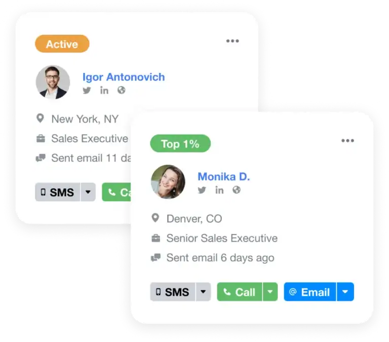 Loxo: Talent Intelligence Platform cards