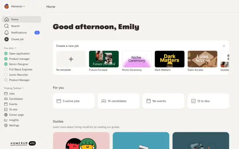 Homerun: Hiring pipeline dashboard