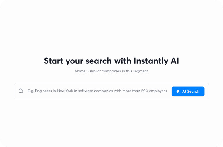 Instantly: AI lead search