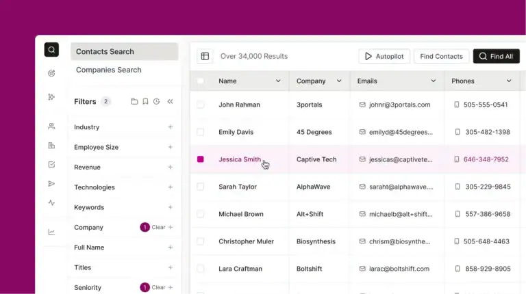 Seamless.AI: Contact search