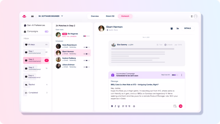 GoPerfect: Overview screen