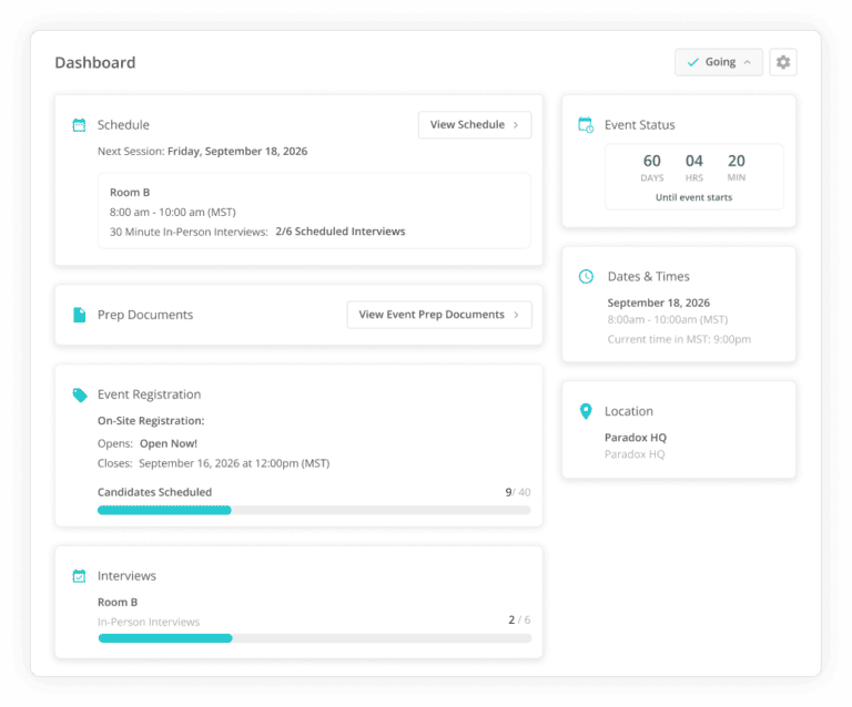 Paradox: Conversational events dashboard