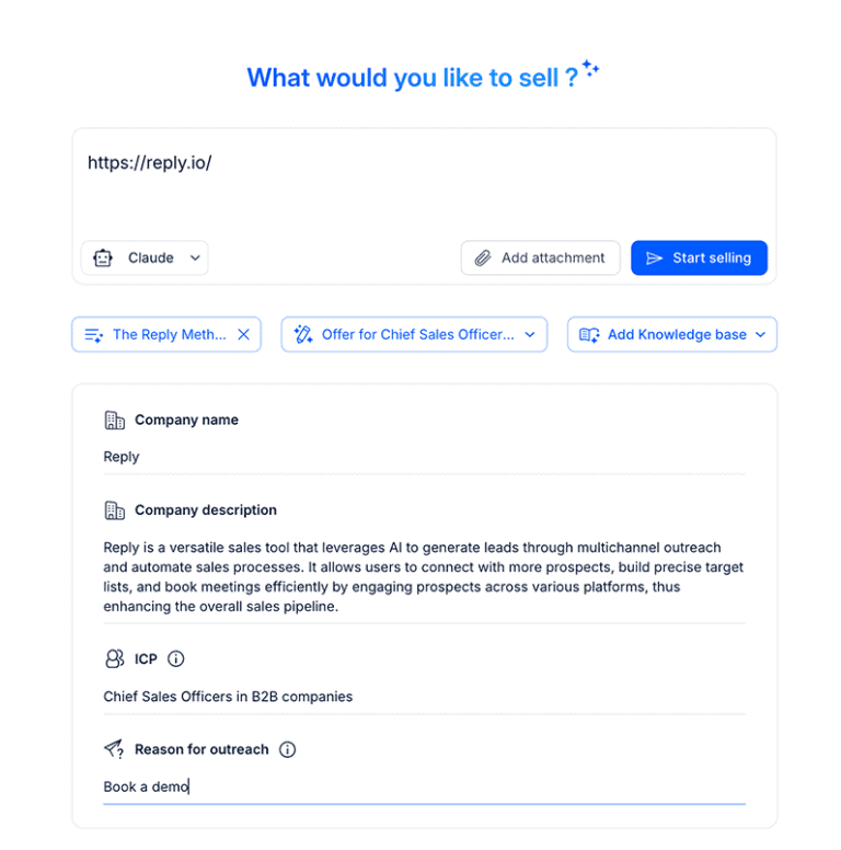 Reply.io: AI-generated sequences