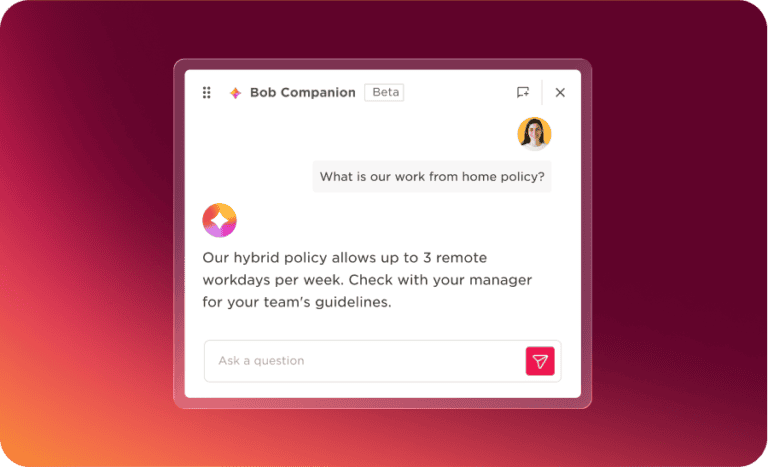 HiBob: Bob Companion chat