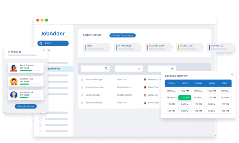 JobAdder: Schedule interview