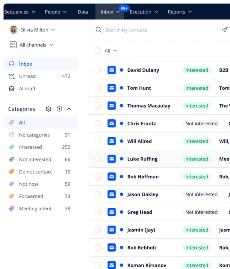 Reply.io: Unified inbox
