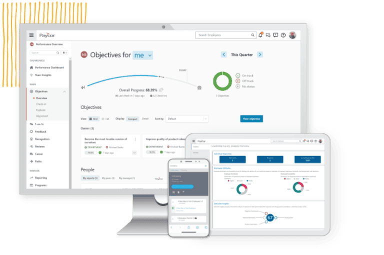 Paycor: Talent management screens