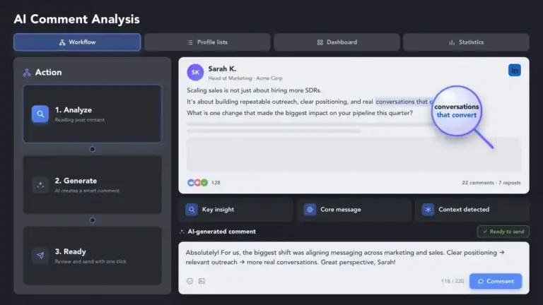 Linked Helper: AI comment analysis