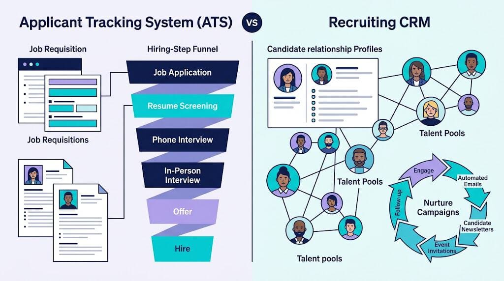 ATS vs CRM: Applicant Tracking System vs Recruiting CRM