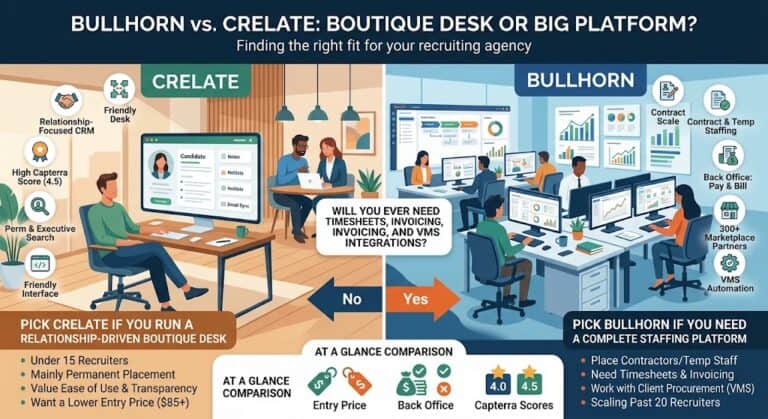 Bullhorn vs Crelate: Boutique Desk or Big Platform?