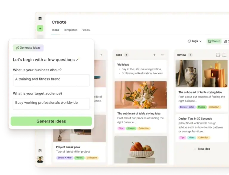 Buffer: Content ideas board