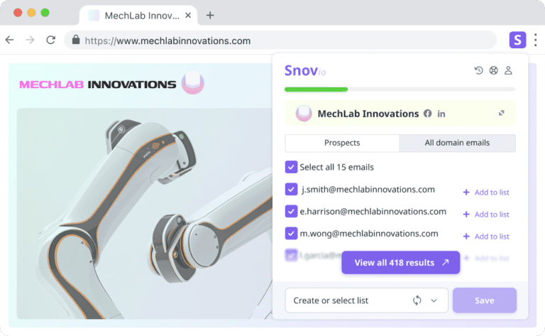 Snov.io: Email Finder extension