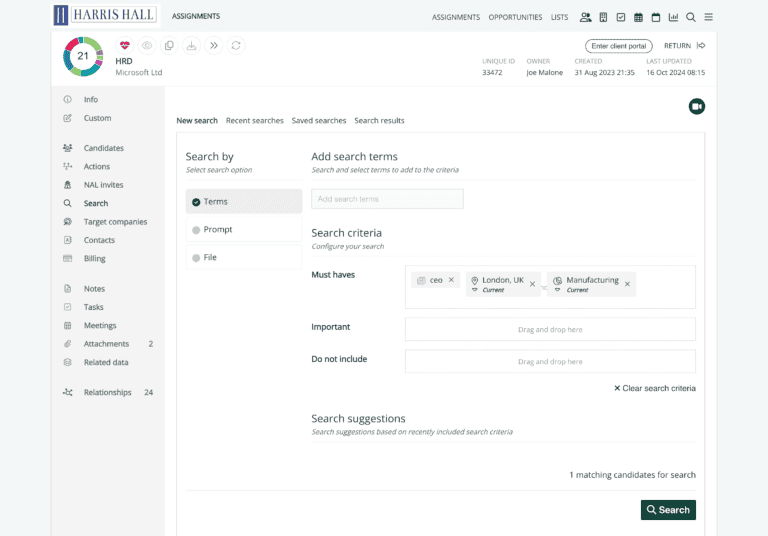 Ezekia: Search management