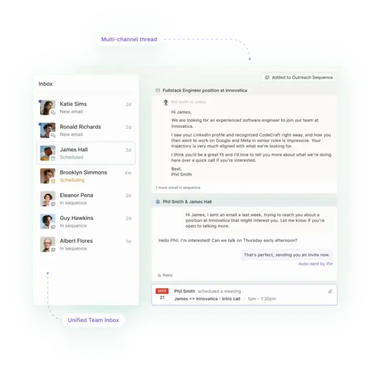 Pin: Multi-channel inbox