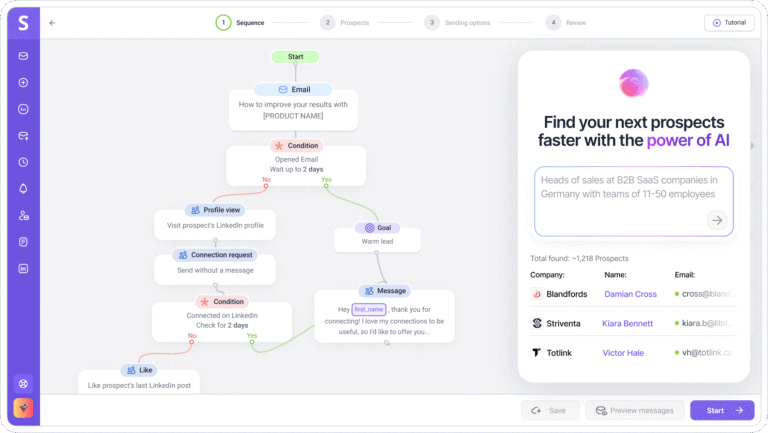 Snov.io: App in browser