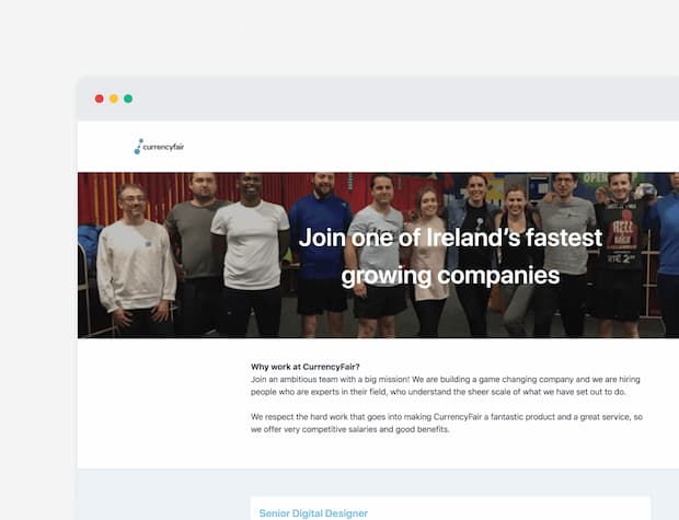 HireHive: Hosted careers page