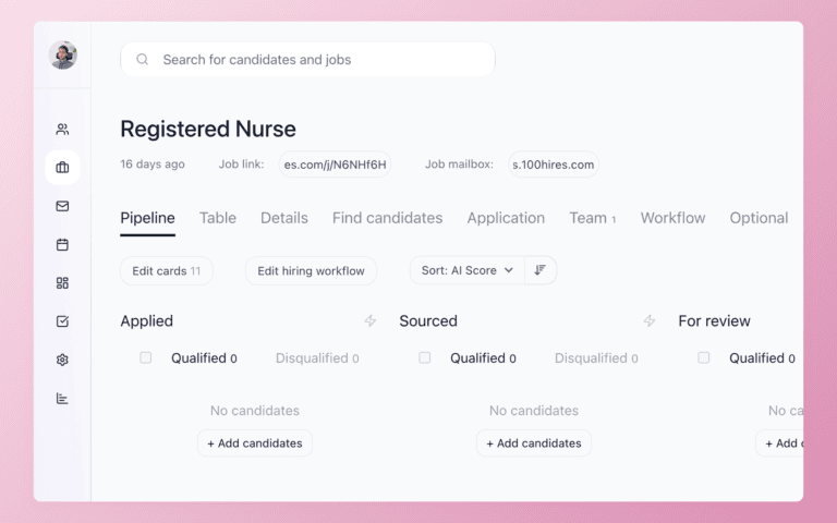 100Hires: Hiring pipeline with AI score