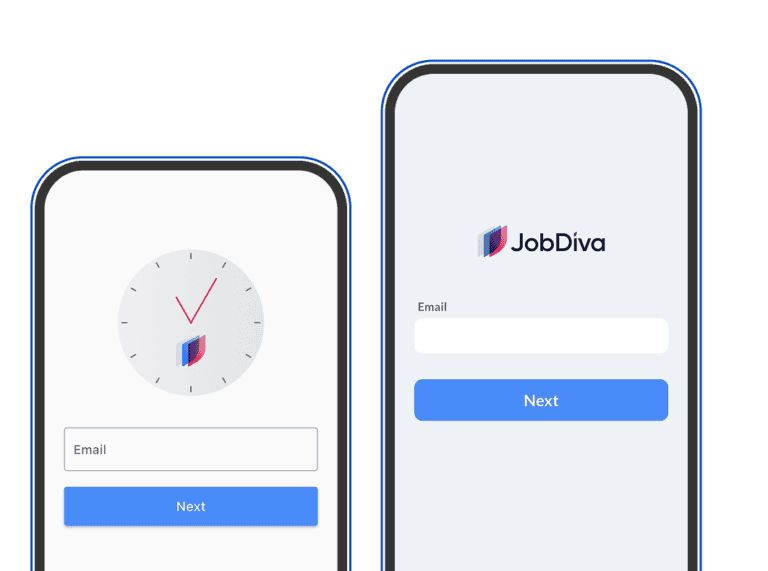 JobDiva: Mobile app screens