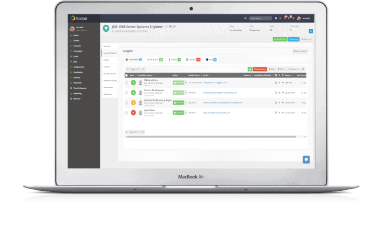 Tracker RMS: AI candidate ranking