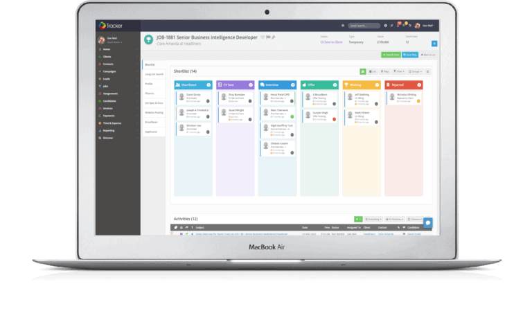 Tracker RMS: Long and shortlisting