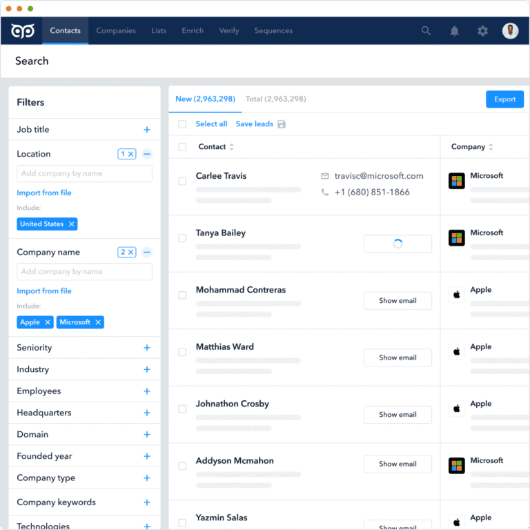 GetProspect: B2B contact search