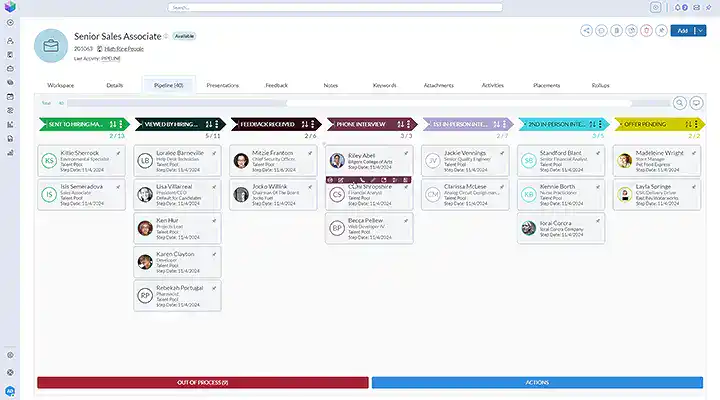 PCRecruiter: Candidate pipeline