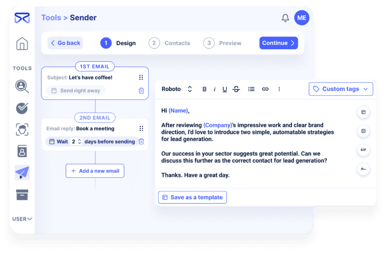 FindThatLead: Send campaigns