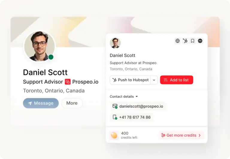 Prospeo: Chrome extension on social networks