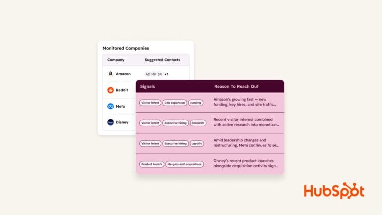 HubSpot: Breeze Prospecting Agent: monitoring companies