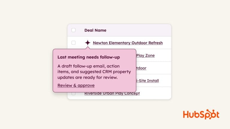 HubSpot: Smart Deal Progression: follow-up suggestions