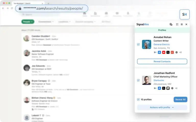 SignalHire: Chrome extension