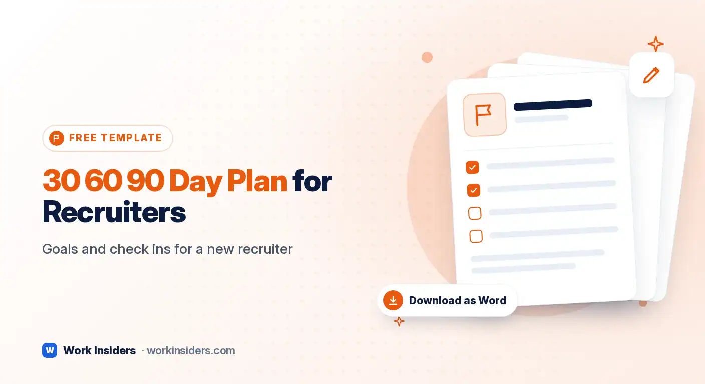 30 60 90 day plan template for recruiters