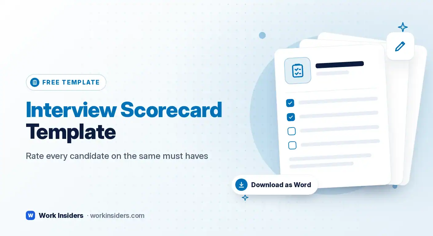 Interview scorecard template to rate every candidate on the same must haves