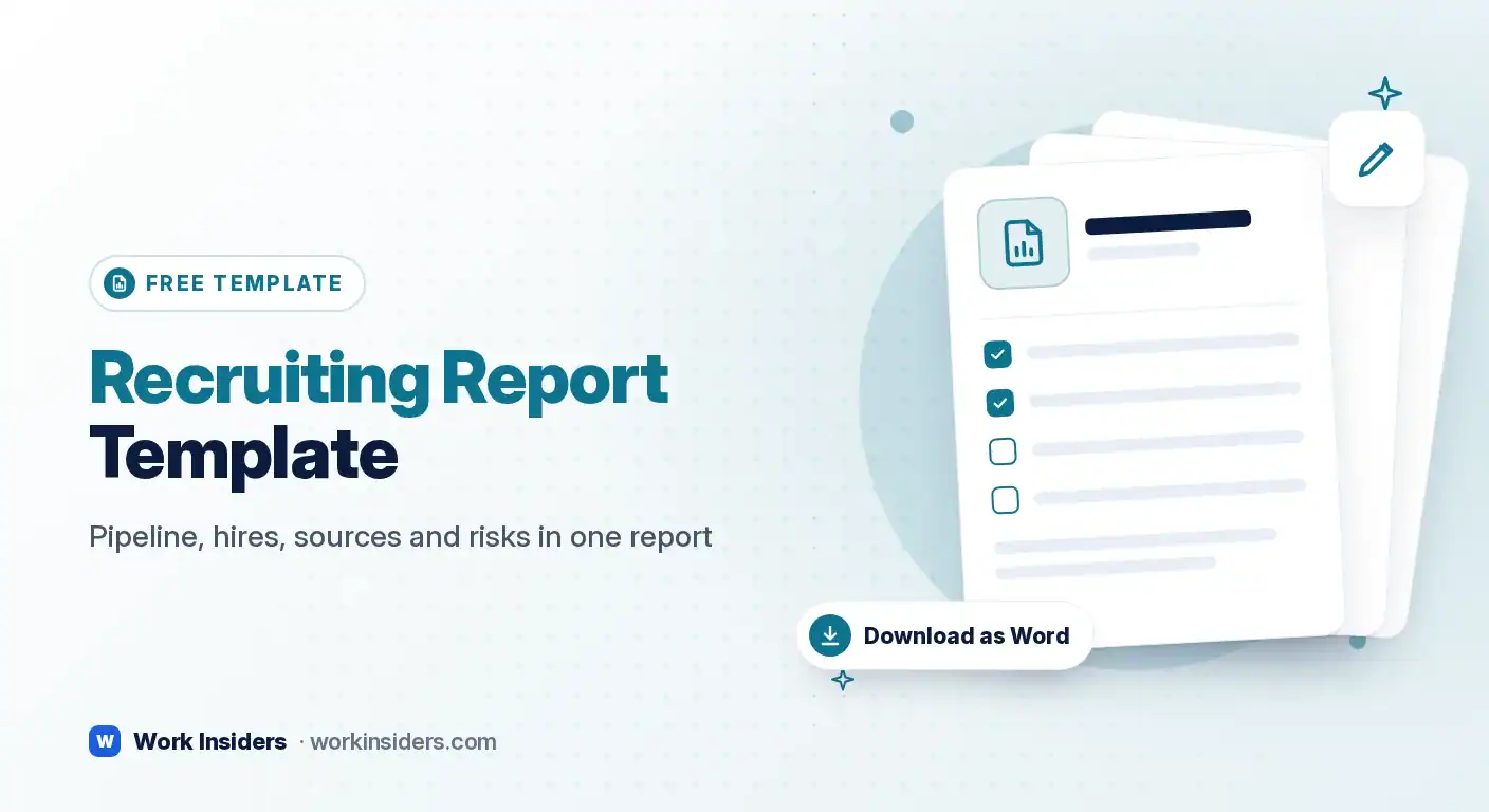 Recruiting report template